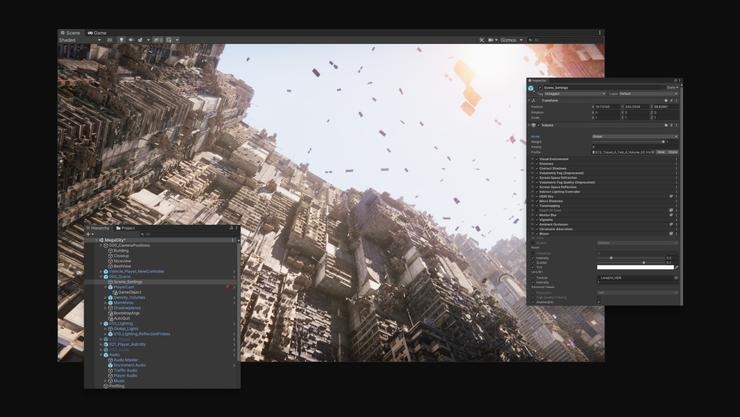 Screenshots der Unity-Plattform