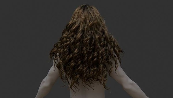 Lockiges langes Haar