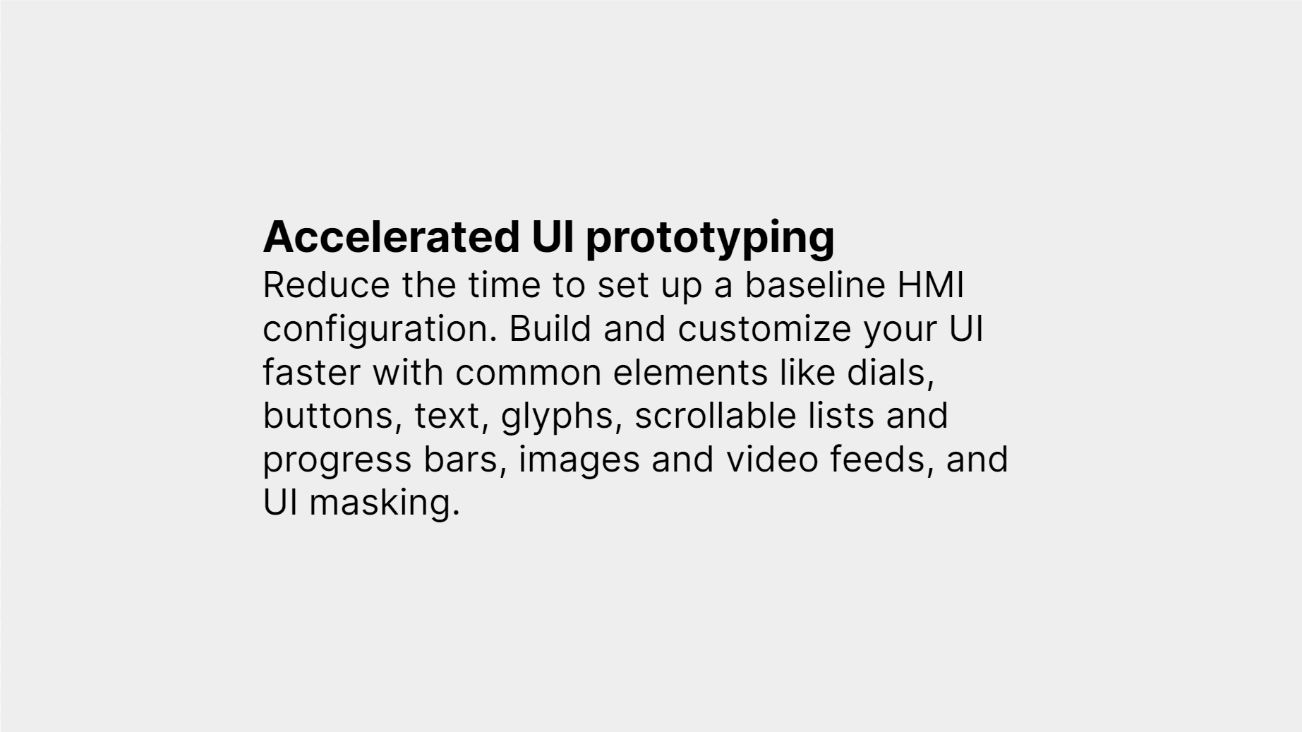 Unity HMI benefit accelerated UI prototyping