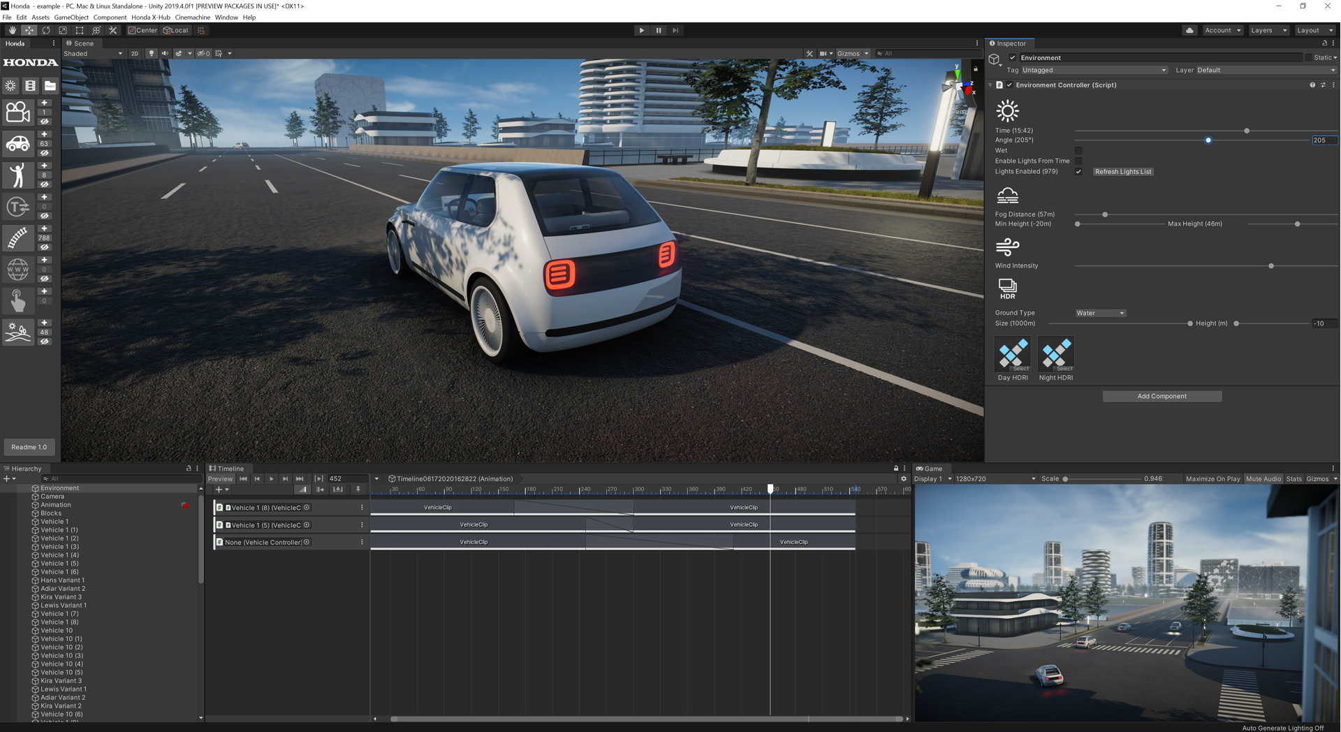 Honda extended the Unity Editor to meet the needs of its automotive designers with limited Unity expertise