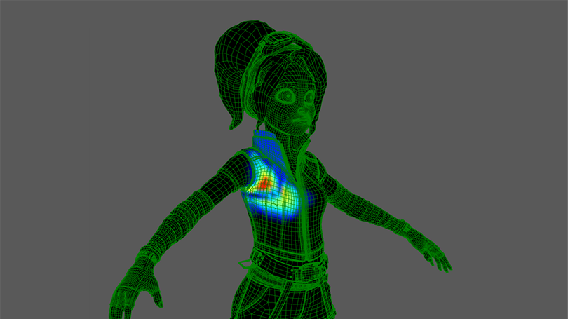 Esquema corporal de Ziva FX en el Editor de Unity