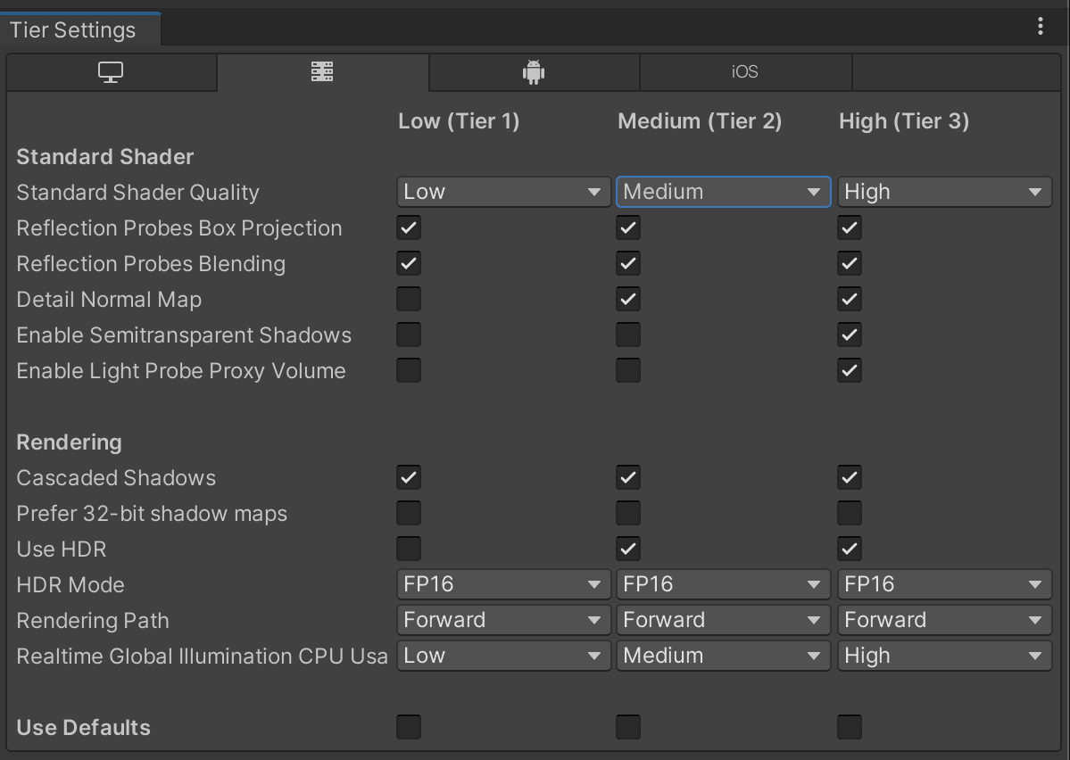 Einstellungen der Grafikebene