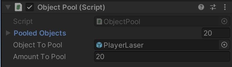 Interface de script do pool de objetos