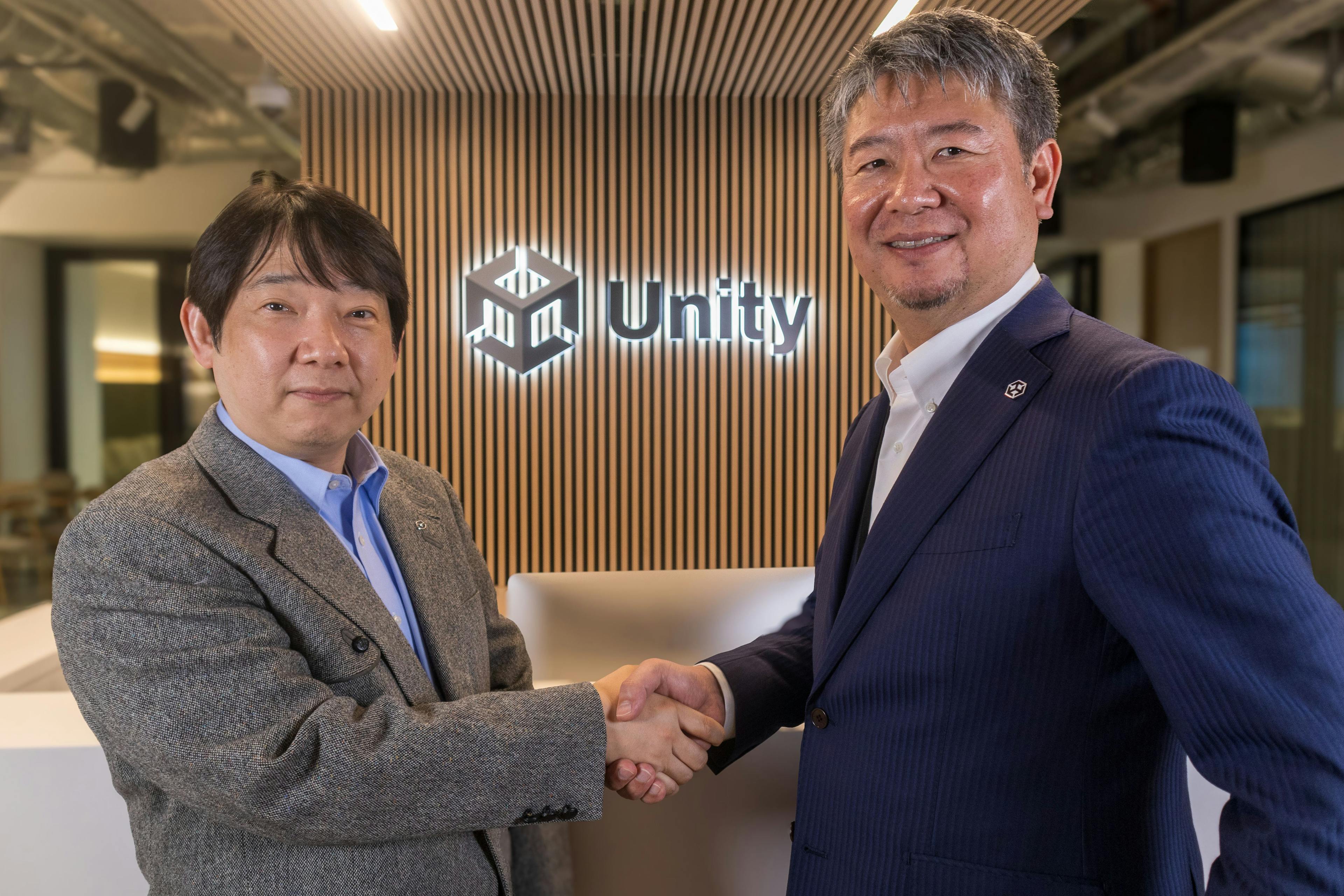 Seiji Goto and Yasumaro Matsumoto, Director of Unity Japan at the Unity office 