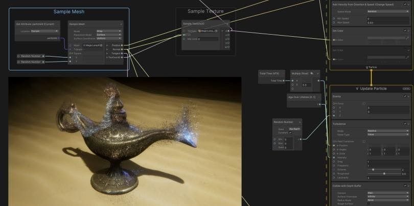 마법의 램프 VFX 샘플 장면
