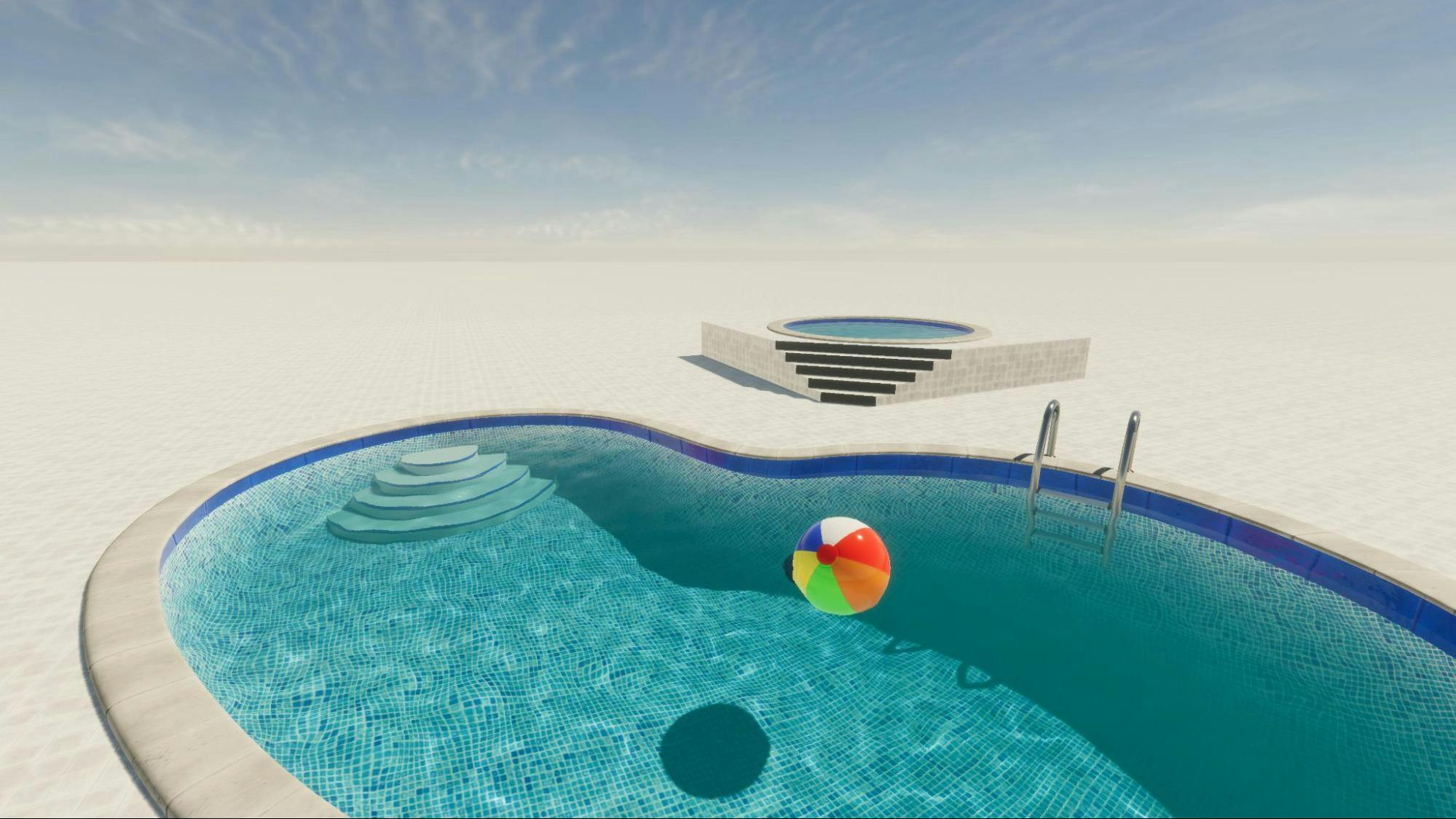 Unity High Definition Render Pipeline water system swimming pool