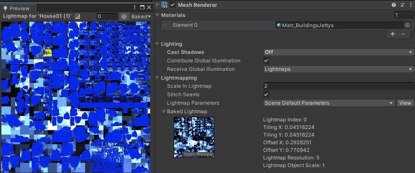 ADJUST THE LIGHTMAPPING SETTINGS (WINDOWS > RENDERING > LIGHTING SETTINGS) AND LIGHTMAP SIZE TO LIMIT MEMORY USAGE.