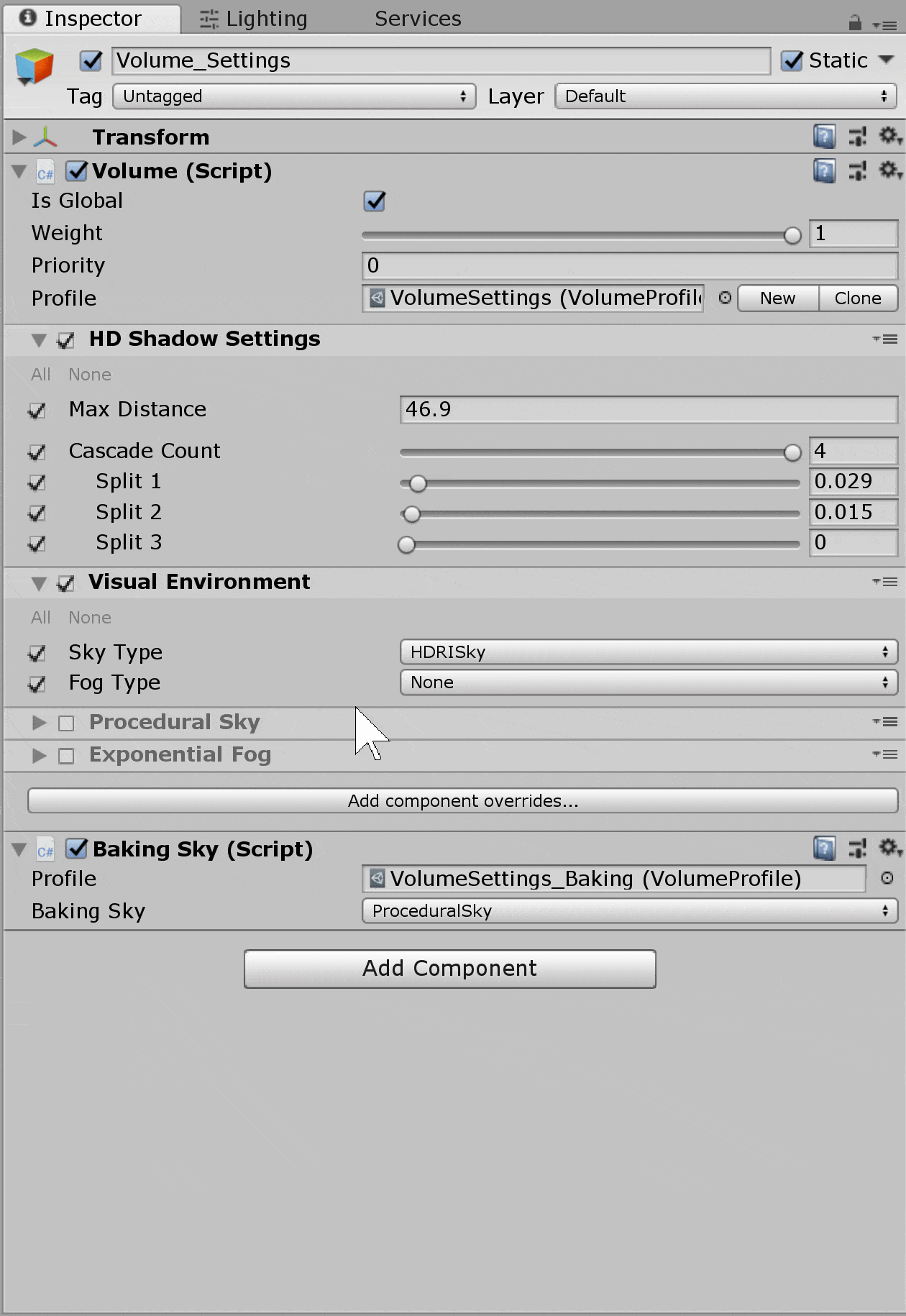 volume de pós-processamento