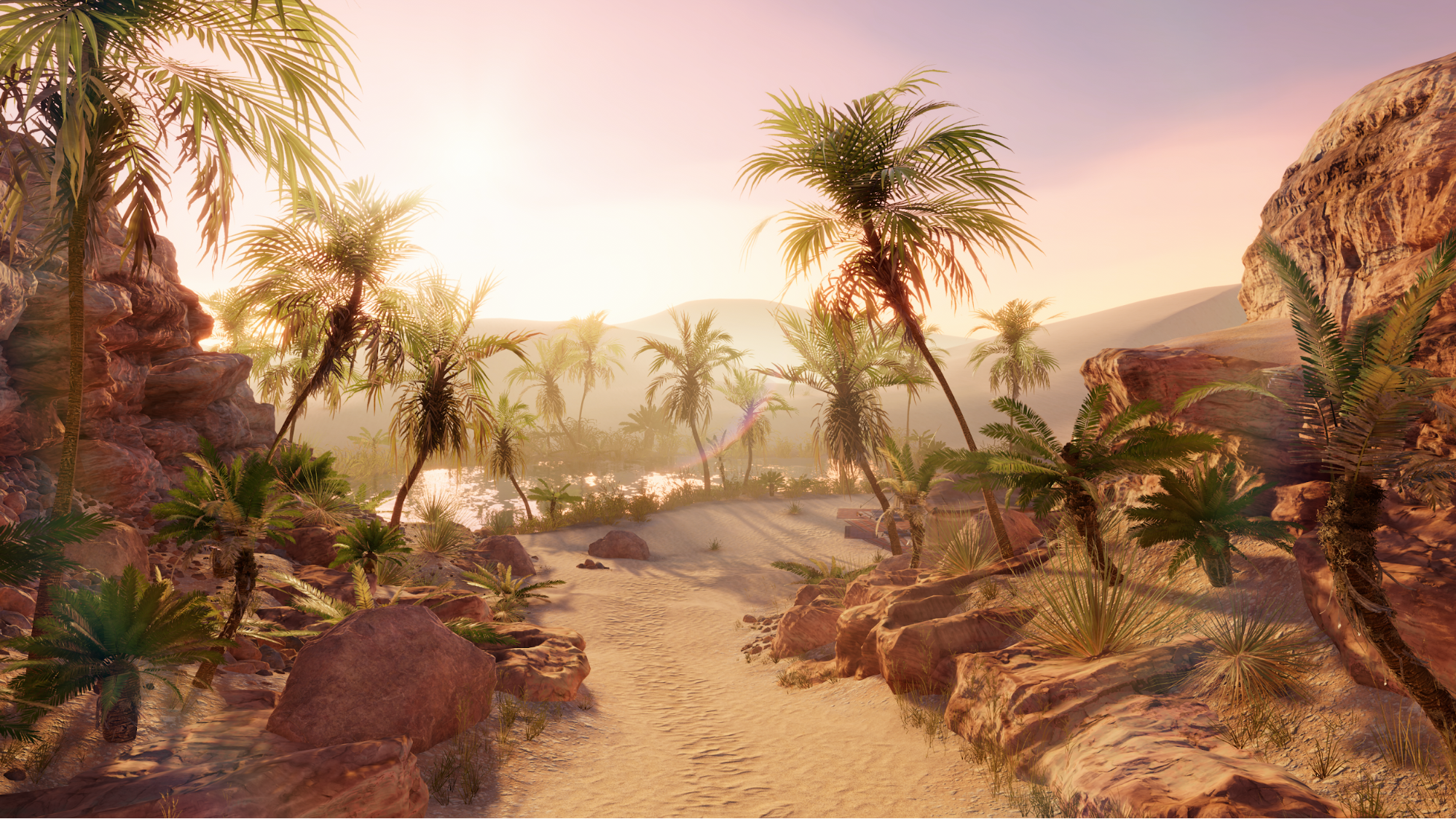 Unity URP 3D Sample The oasis environment
