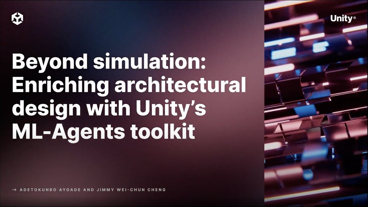 Beyond Simulation: Enriching Architectural Design with Unity’s ML-Agents Toolkit