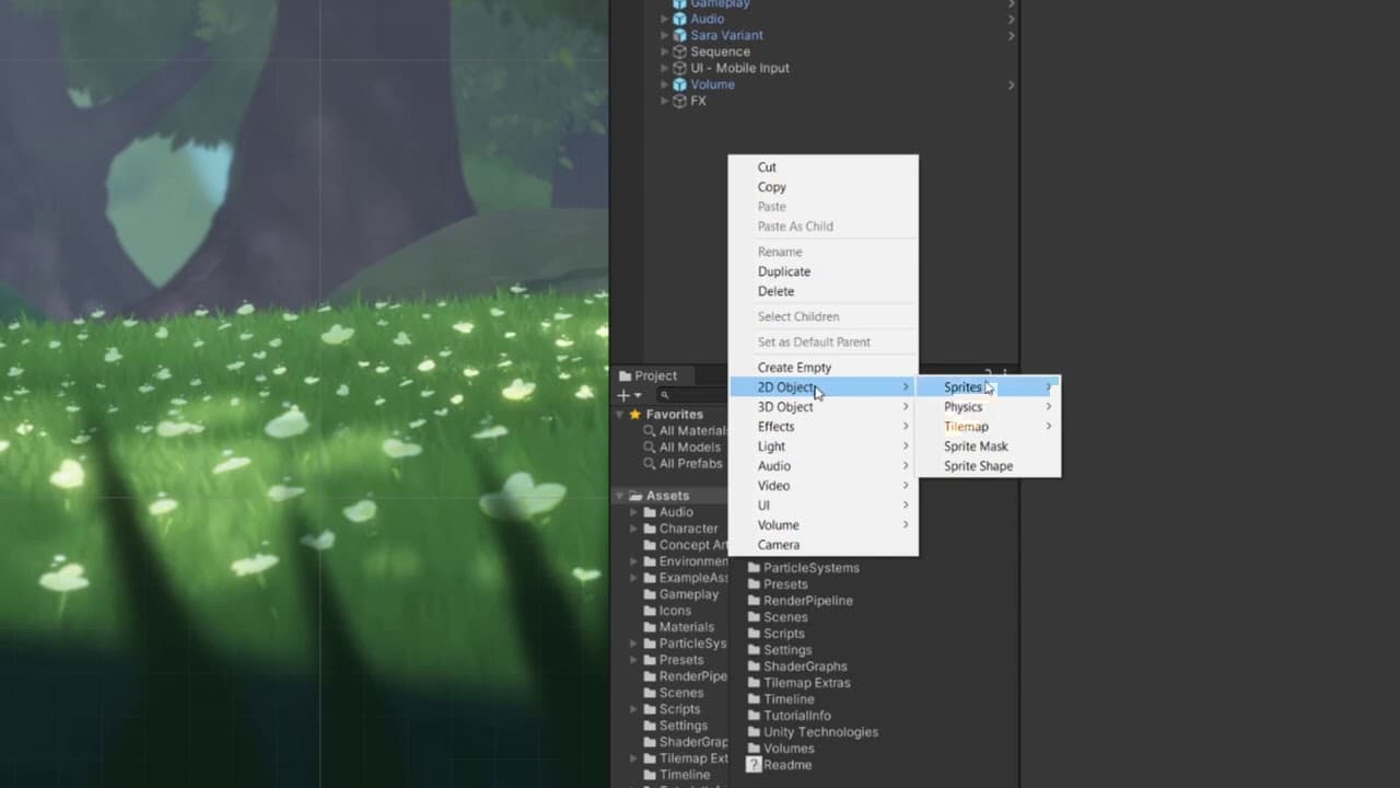 2D Streamlined menus