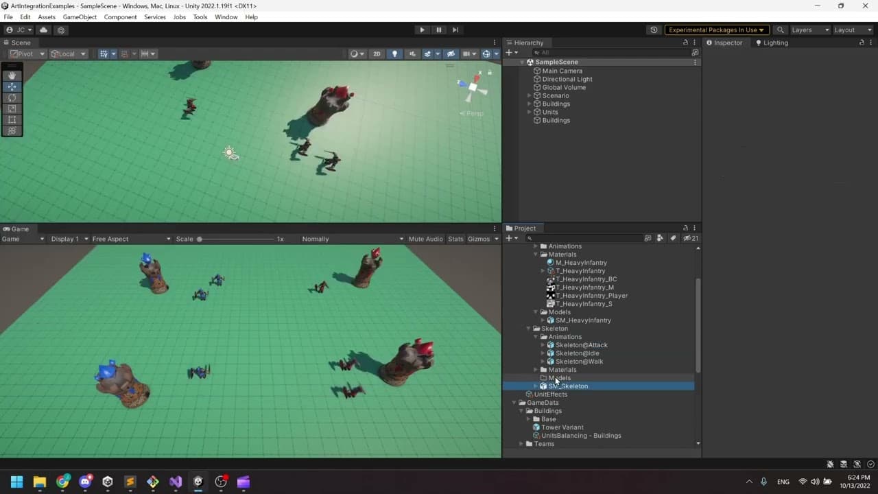 Animations de chute