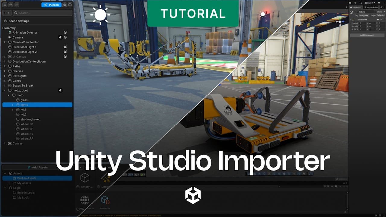 Unity Studio to Unity Editor: Importing web drafts