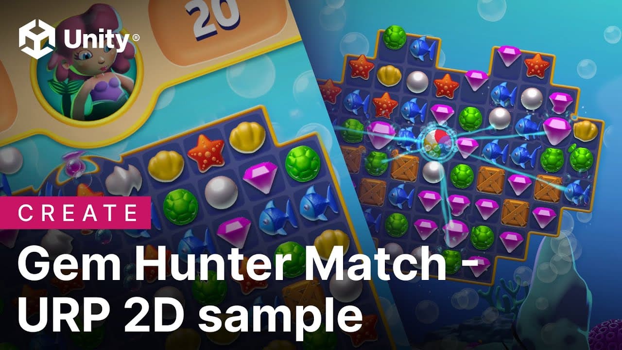 Gem Hunter Match – URP 2D sample