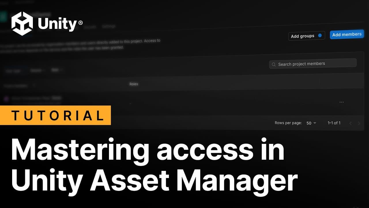  ビデオを見る:Unity Asset Managerでのアクセスのマスター