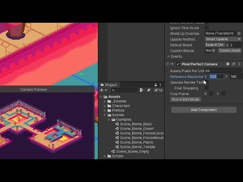 Actualizaciones de 2D Pixel Perfect y Cinemachine