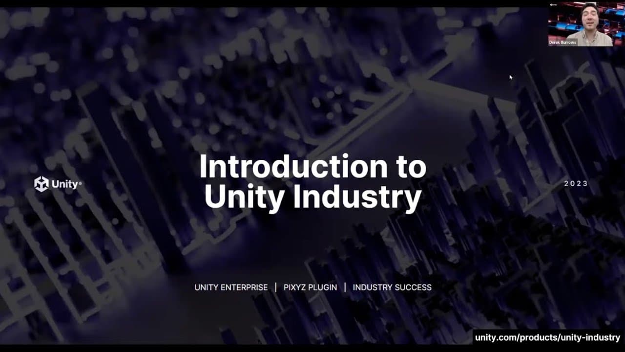 网络研讨会：Unity Industry介绍