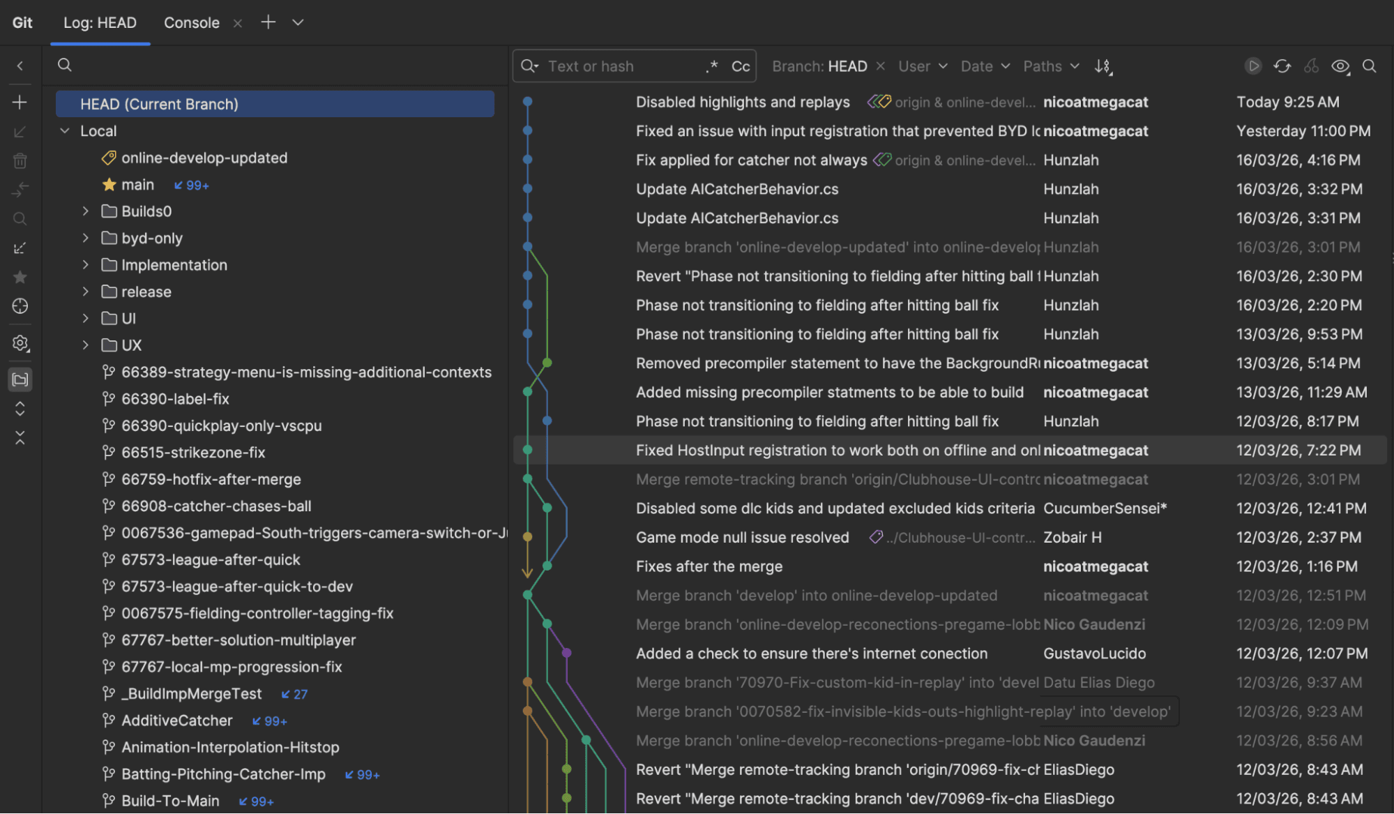 At Mega Cat Studios, developers collaborate across departments using version control and simple guidelines to avoid conflicts while working on the game.