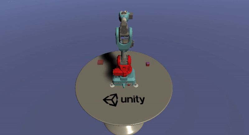 导入上述 URDF 文件后创建的 Niryo One Unity 资产示例。