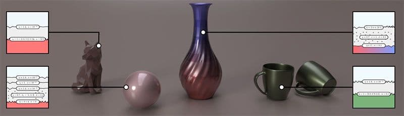 통계 연산자로 원자 분해를 사용하여 레이어드 머티리얼을 효율적으로 렌더링하기