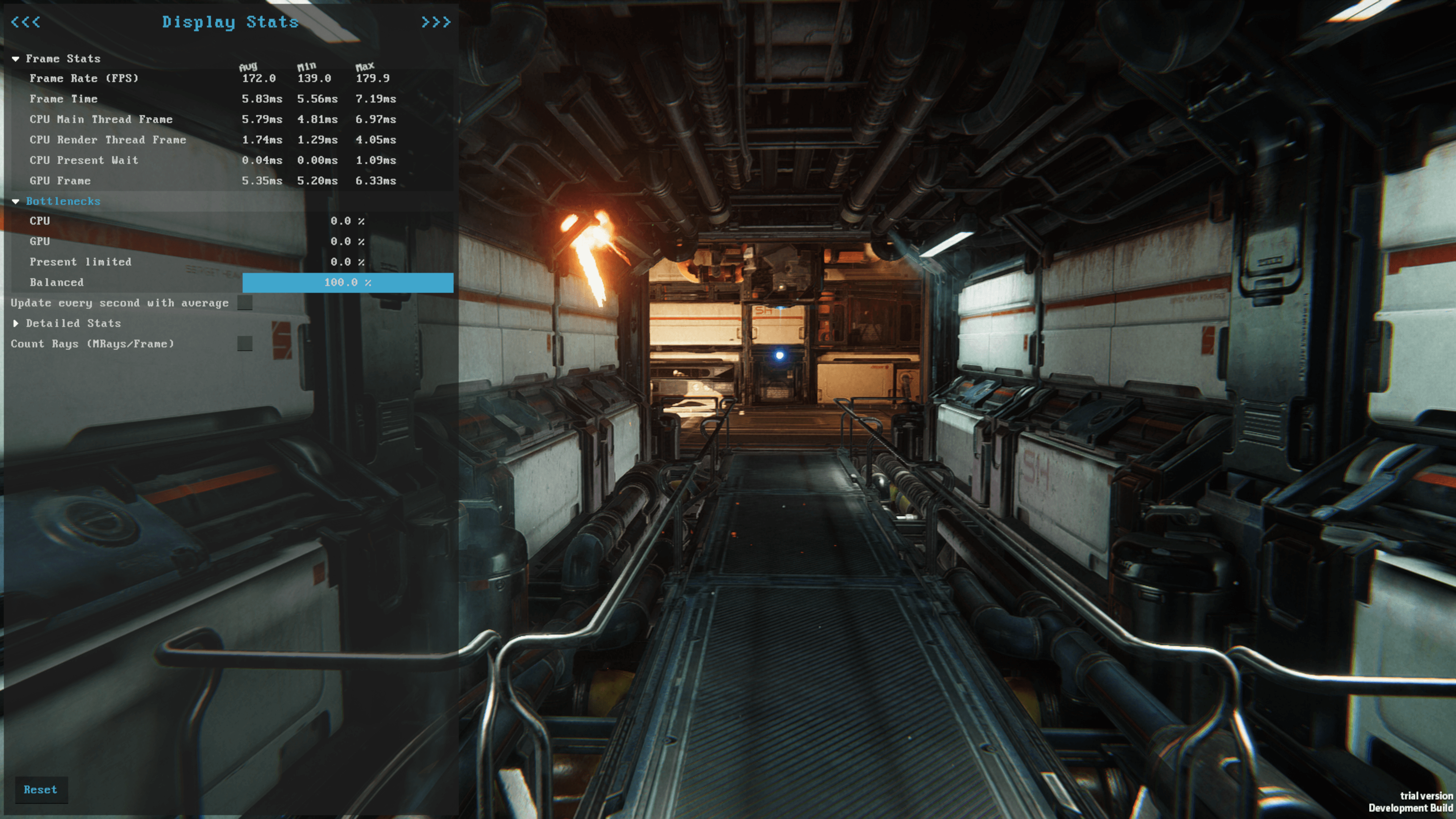 A screenshot from a Development Build FPS game