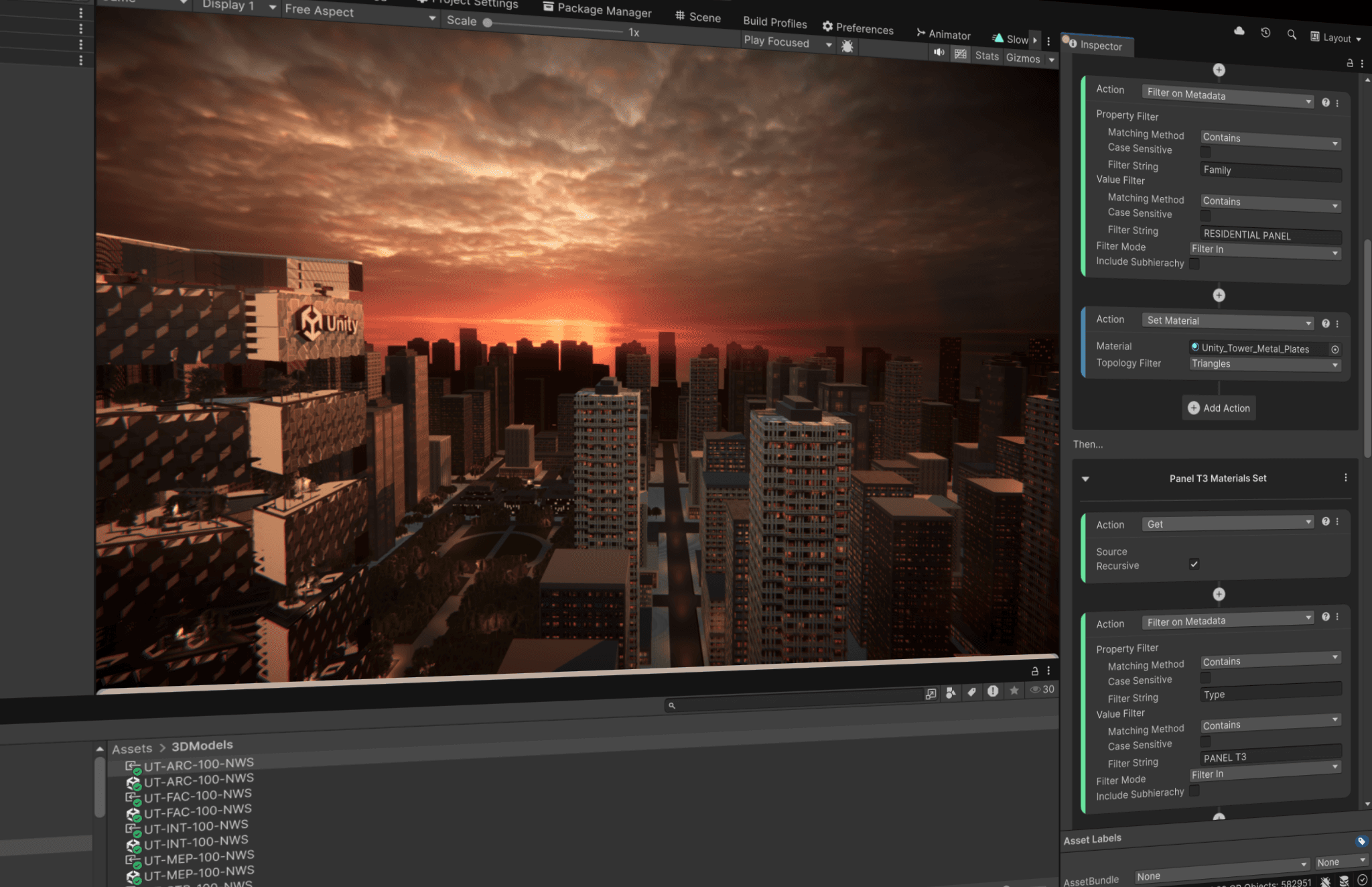 The Unity Tower model and Unity Asset Transformer
