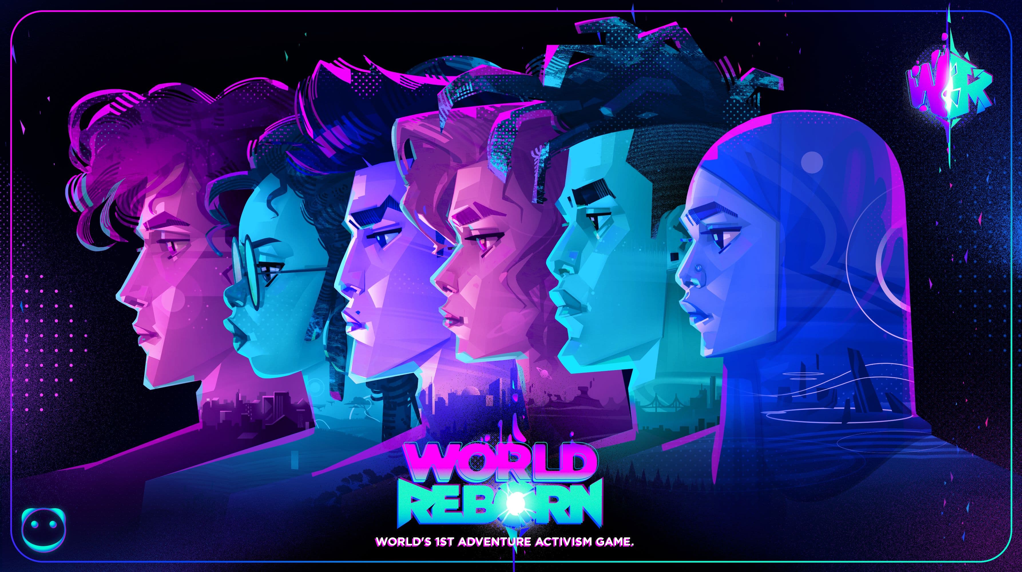 Wicked Saintsによるアクティビズム・アドベンチャーゲーム『World Reborn』のポスター