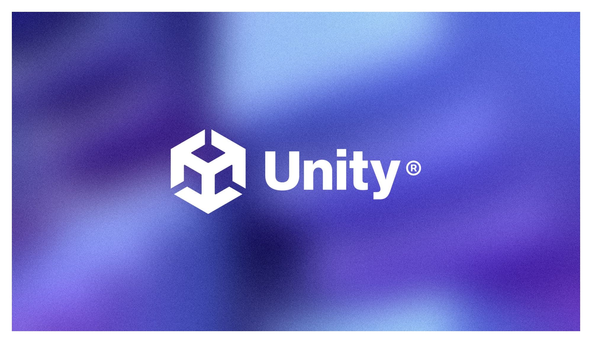 Unity logo with blue background