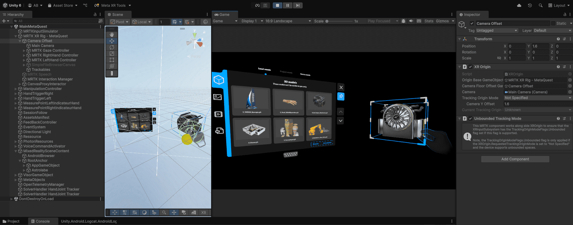 Building the Synergiz Harbor platform in the Unity Editor