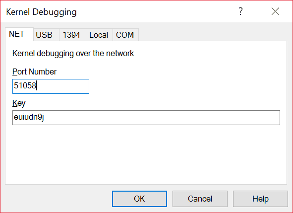 Attaching kernel debugger