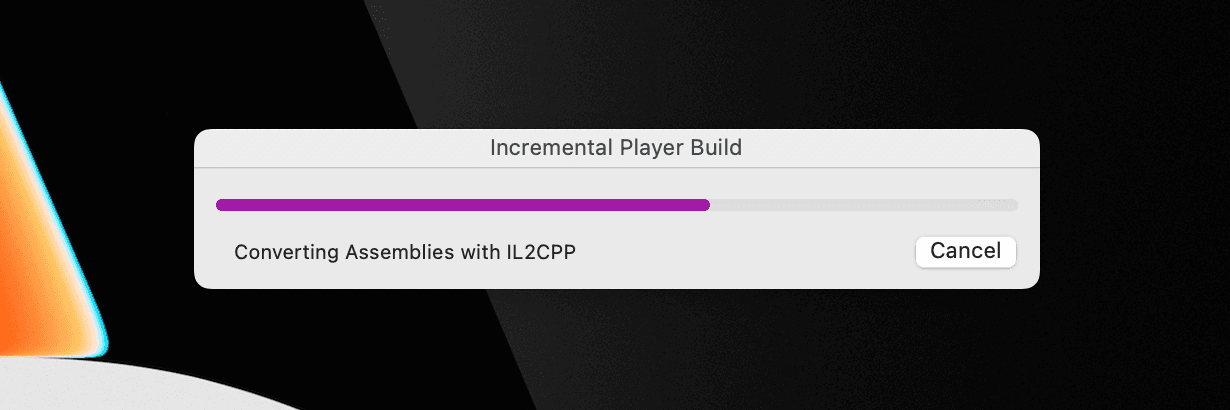 Accelerating player builds with an incremental build pipeline