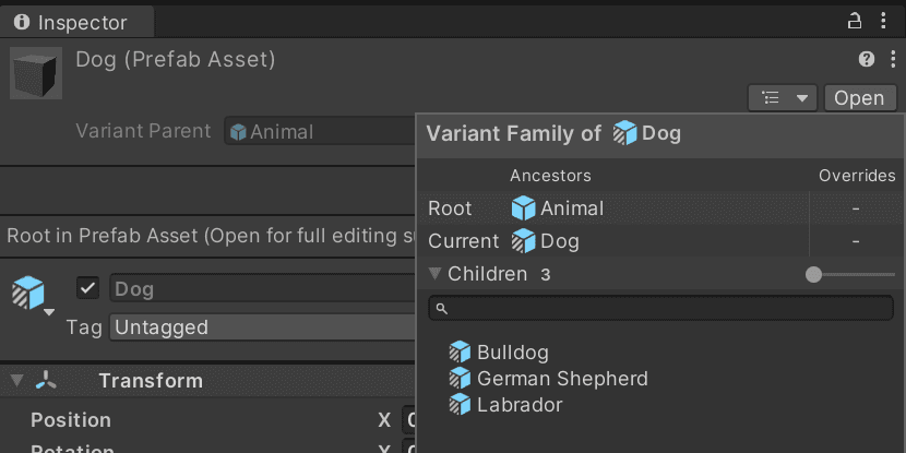 Prefab Family pop-up