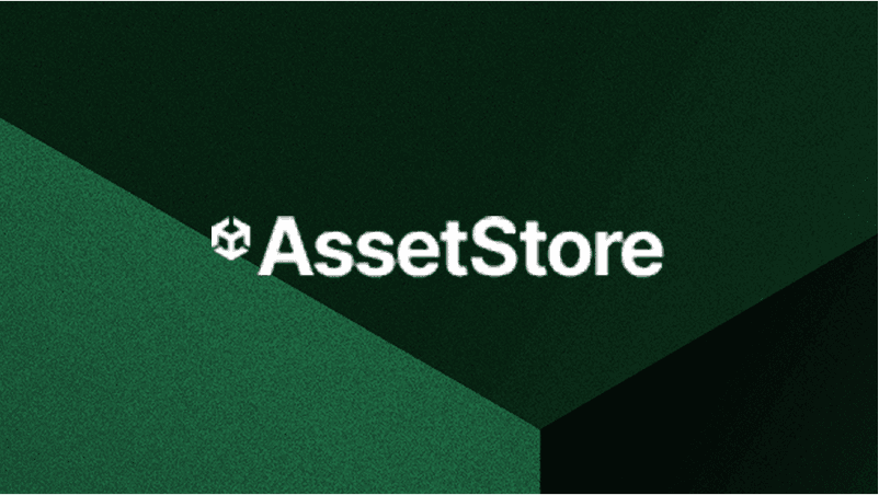녹색 배경에 Asset Store