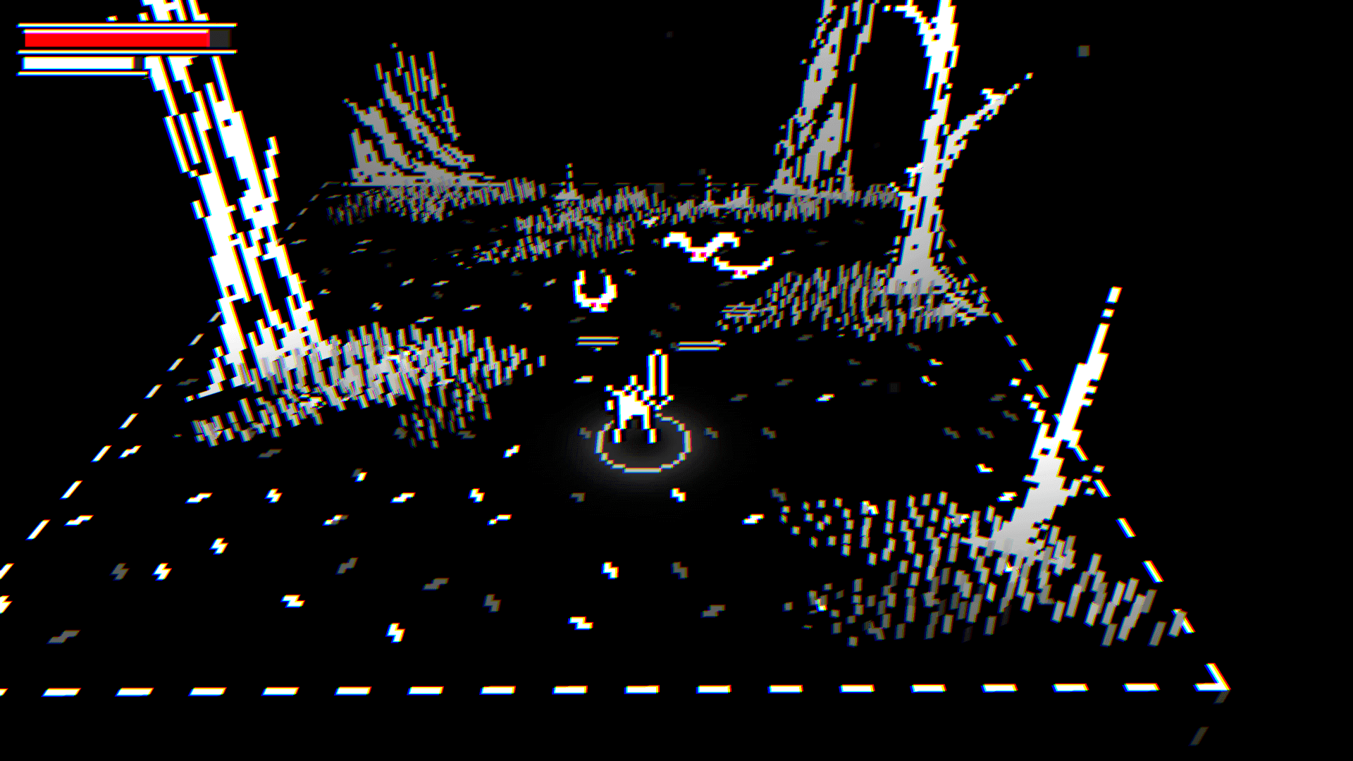 Bleak Sword’s hero battling bats in Yrkwood Forest.