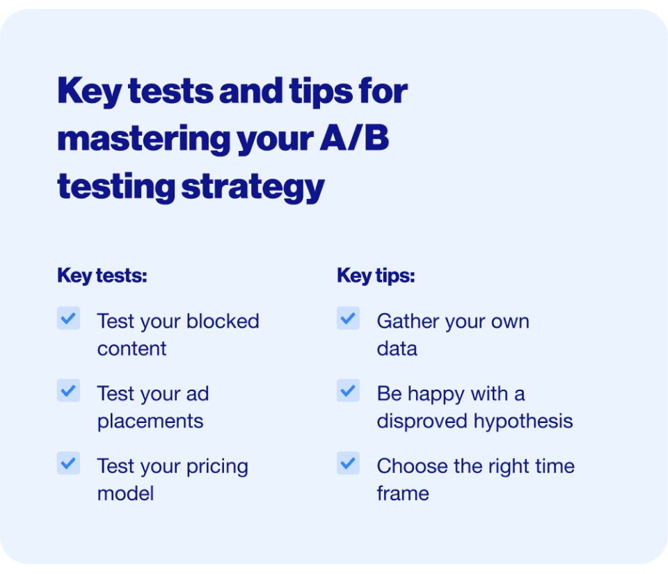 Key tests and tips for mastering your A/B testing strategy