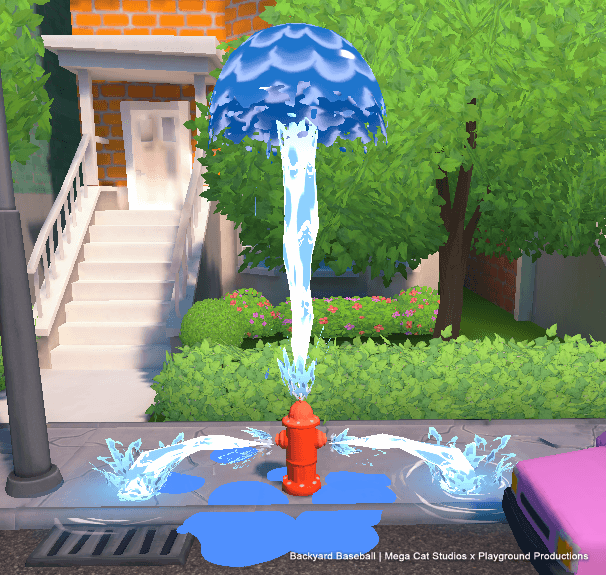 Water visual effects from Backyard Baseball