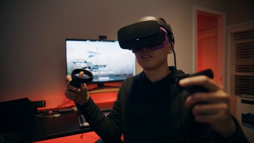 Ramen VR using headset