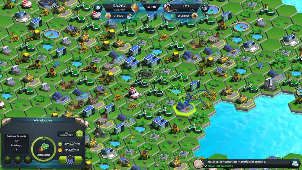 Galactic Colonies game built with Unity