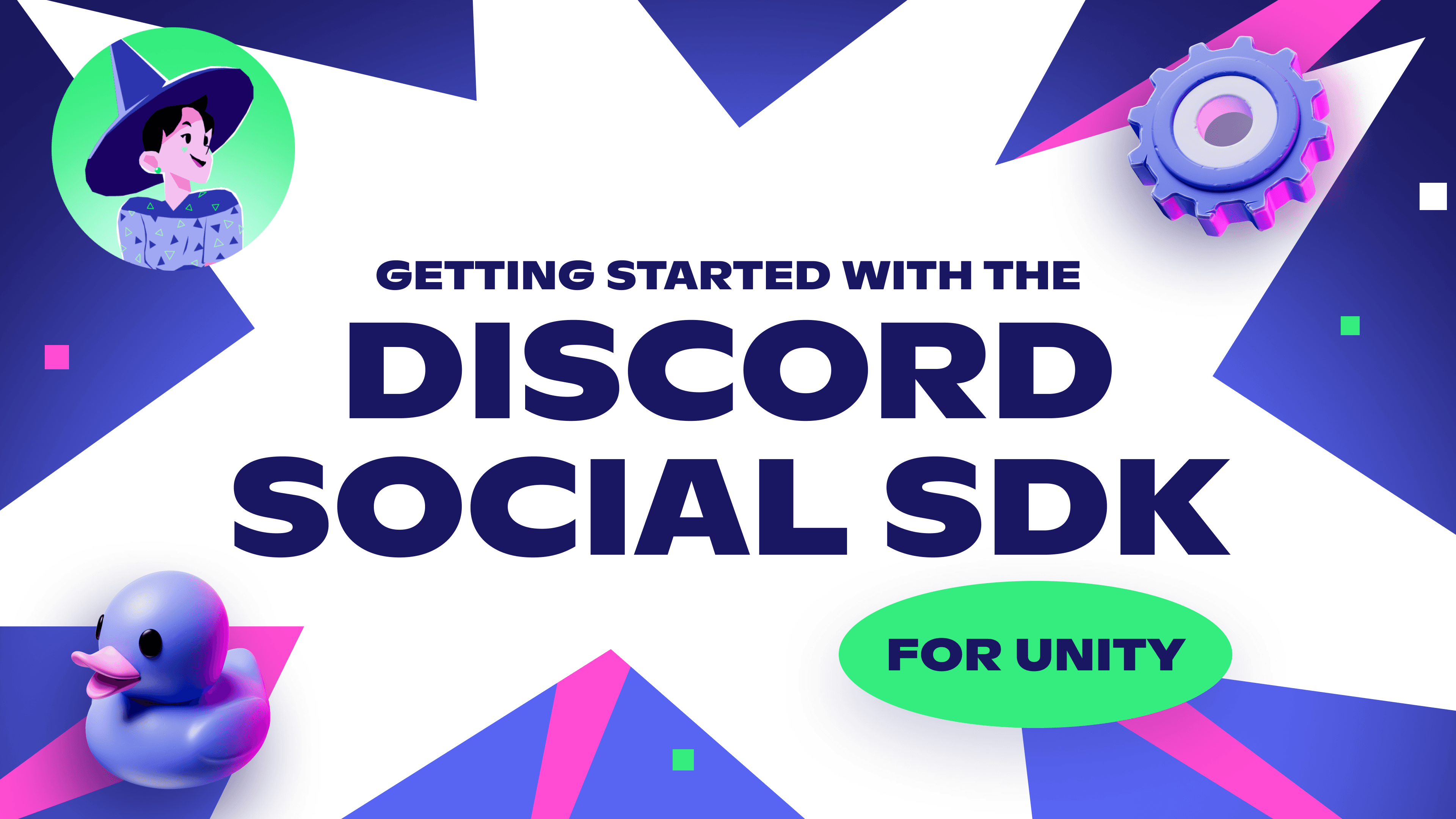 Unity Learn course banner that contains colorful graphics with a cartoon character and 3D icons on purple background