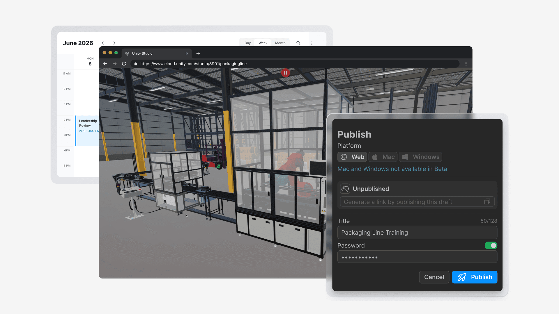 3D interactive training experience publishing and sharing