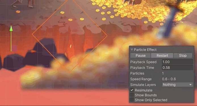 Splatter alpha fading