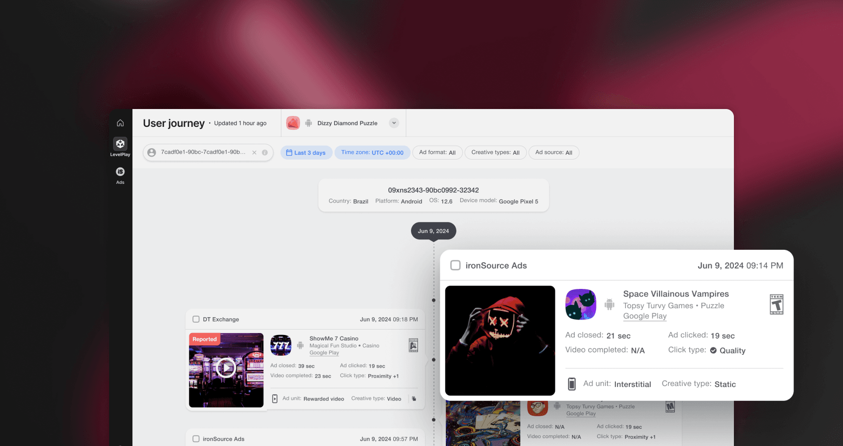 用户体验时间线截图