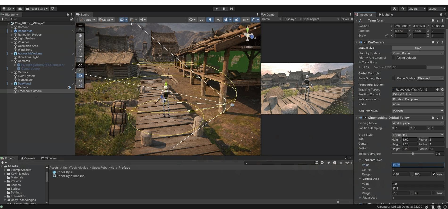 The Cinemachine 3 FreeLook feature