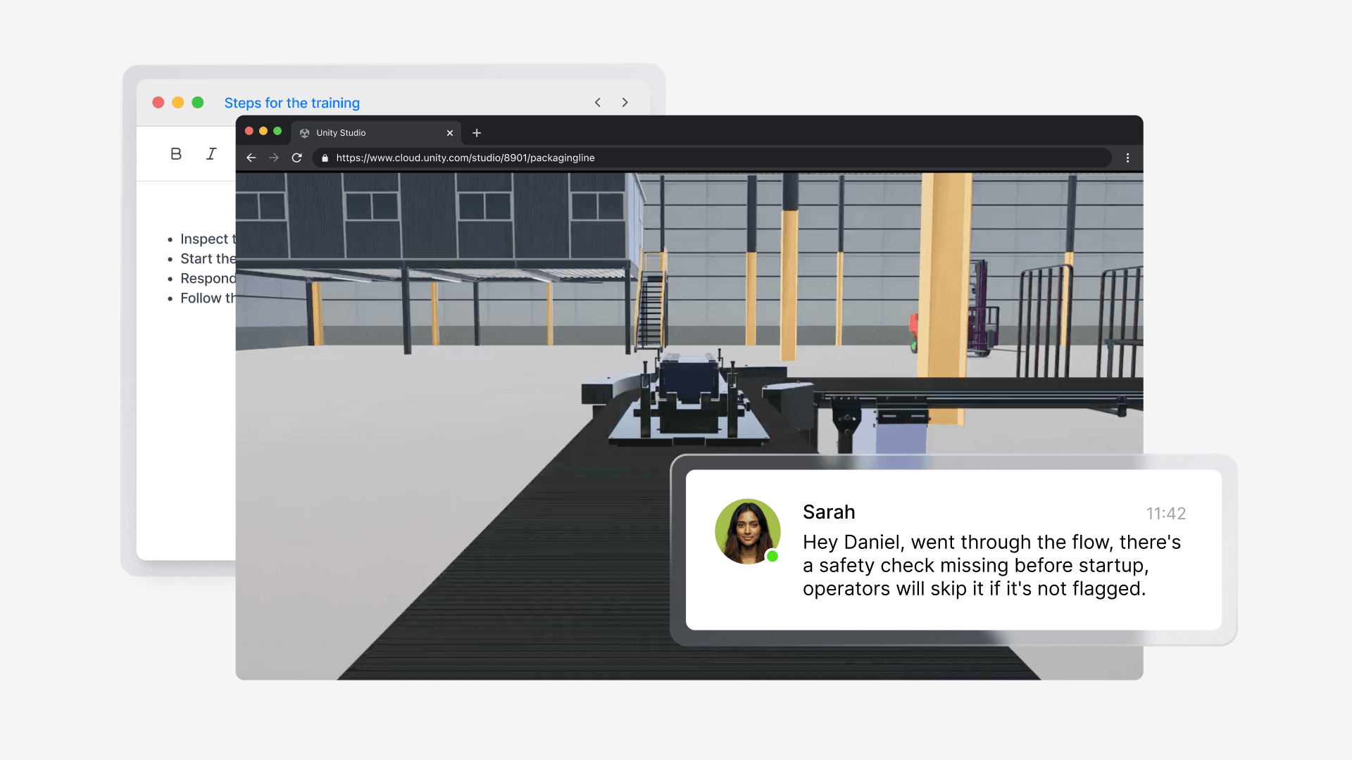 Interactive 3D training experience Studio