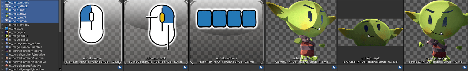 The six large textures are all not being compressed due to their dimensions not being a power-of-two.