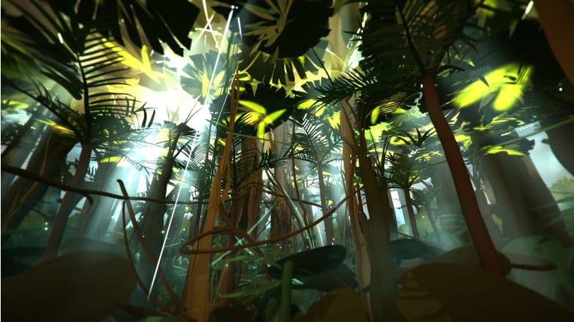 Cena da floresta de Godwana