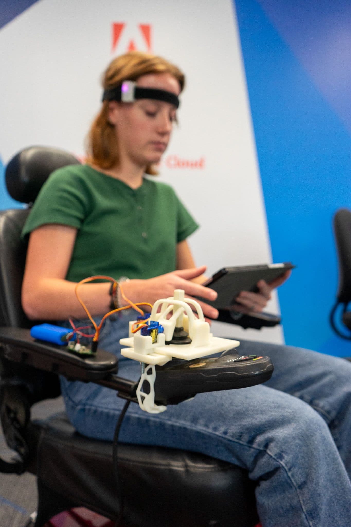Adaptive sports facial powered wheelchair users