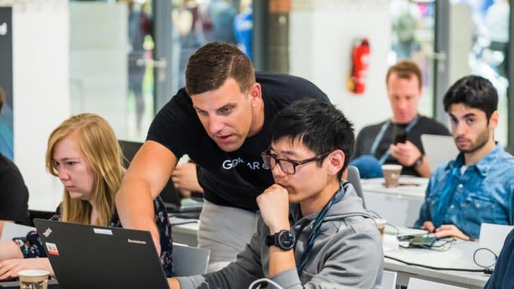 Teacher in a classroom