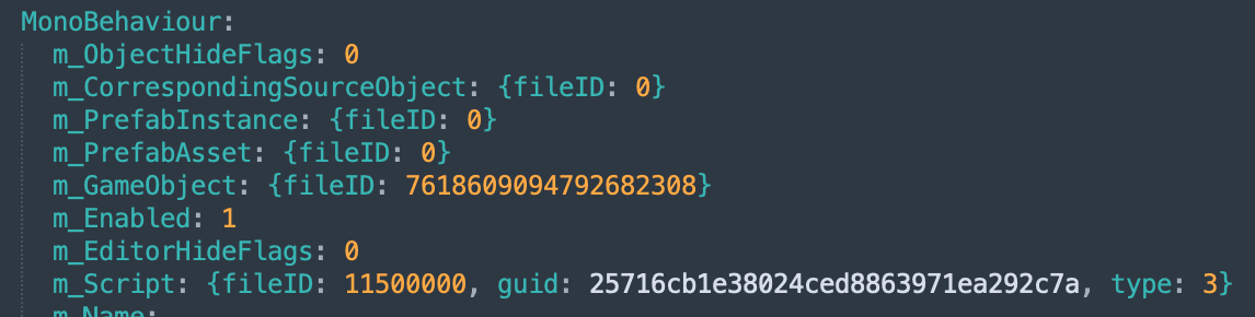 MonoBehaviour YAML referencing a Script asset