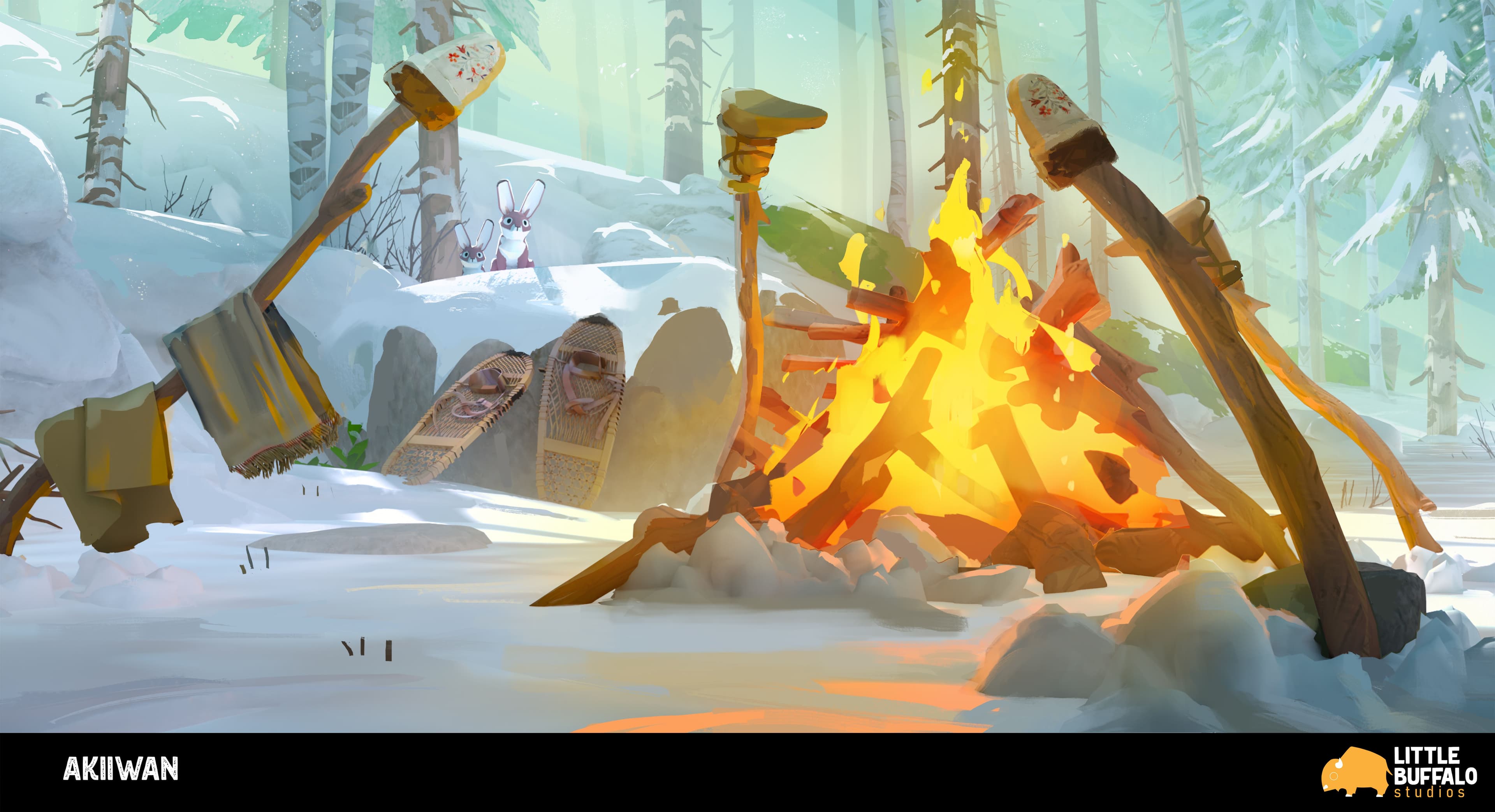Akiiwan Survival 的篝火场景